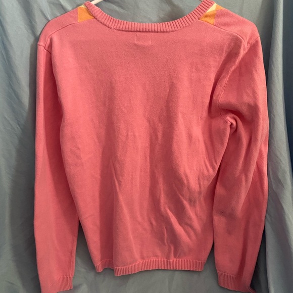 Pink plaid sweater - Picture 2 of 2